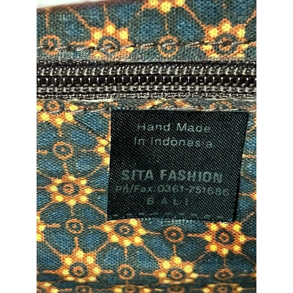 Handmade purse in Indonesia Sita Fashion Bali Mixed leather and fabric New - Picture 6 of 8